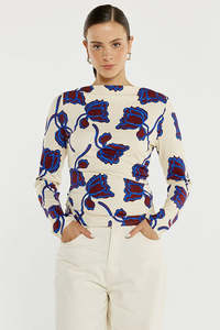New Arrivals: Sass Seamed Jersey Top Winter Poppy
