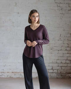 Tops: Vassalli Merino Veni Top- Berry