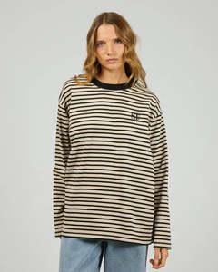 Silent theory Foundation Stripe L/S Tee Black