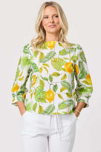 Tops: Lemon Tree Lolita Top Lemon Print
