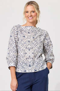 Lemon Tree Lolita Top Mosaic Print