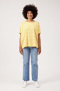 Haven Kos Stripe Tshirt Yellow