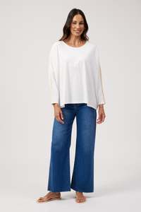 Tops: Haven Elba Heart Long Sleeved Tshirt White
