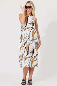 Lemon Tree: Lemon Tree Noa Leafy Dress White