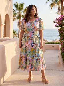 Dresses: Orientique Sur Mer Dress Maxi SS Print