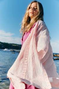 Outerwear: Isle of Mine Elodie Cape Light Pink OS