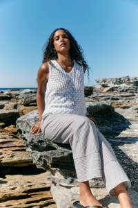 Short Sleeve Tops: Isle of Mine Mia Top Knit White