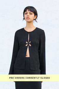 Mto Tops: Butterfly Blouse - Black