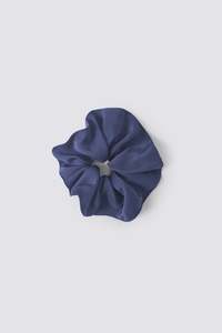 Made To Order: Silk Scrunchie - School Blue