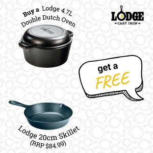 Dutch Ovens: Cast Iron Double Dutch Oven 4.7L