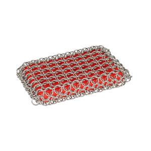 Kitchen Gear: Chain Mail Scrubbing Pad Red