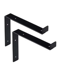 Shelf Bracket L-Shape Black (Set of 2) - 250 mm - Loftmotif