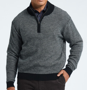 Knitwear: Purser Merino Wool Zip Pullover