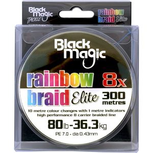 Products: Black Magic Rainbow Braid Elite 8X 80lb 300m