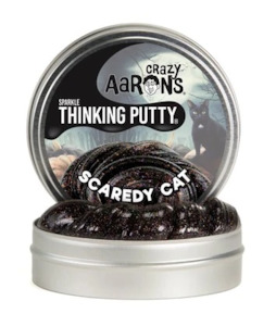 Crazy Aarons Putty: SCAREDY CAT  10CM  BLACK\SPARKLE