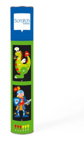 Scratch: SCRATCH DARTS - KNIGHT/DRAGON MAGNETIC 70X36CM 2-SIDED PRINTING