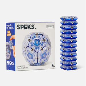 Speks: SET OF 12 COBALT MAGNETIC PENTAGONS