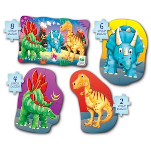 The Learning Journey: My First Puzzle Sets, 4-in-a-box Puzzles-Dinos