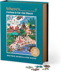Books: Where's____? Curious & Far Out Places 500 Piece Search & Find Book Puzzle