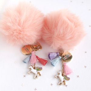Staff Favourites: Celestial Unicorn BFF Pom Pom Keyring Set (2pcs)
