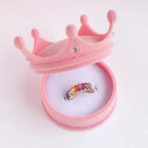 Staff Favourites: Endless Rainbow Ring in Velvet Crown Box