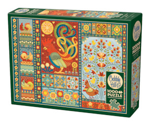 Staff Favourites: Scandi Chicken Quilt, 1000pc Puzzle, Compact