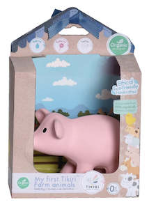 Nursery: MY 1st Tikiri Farm - Pig Teether and Rattle Toy, GIFT BOX