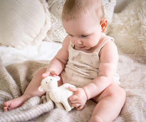 Mixed Brands: Bahbah the Lamb Natural Rattle Toy, GIFT BOX