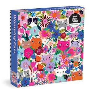 Mudpuppy: Blooming Cats 500pc Puzzle