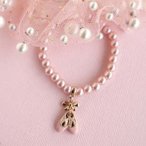 Lauren Hinkley: Pink Pearl Ballet Slippers Bracelet