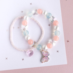 Eternal Butterfly Elastic Bracelet Set (2pcs)