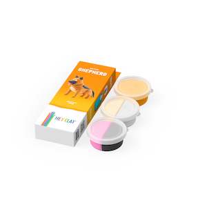 HEY CLAY, DOG STORY, SHEPHERD, 3 CANS, 5 COLOUR