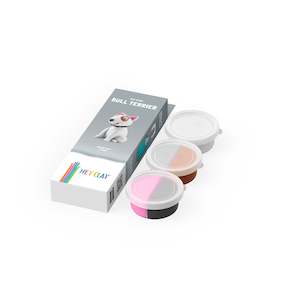 Arts Crafts 1: HEY CLAY, DOG STORY, BULL TERRIER, 3 CANS, 5 COLOUR