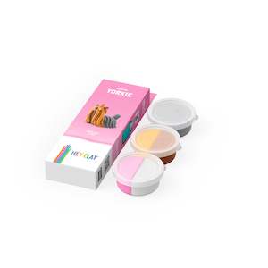 HEY CLAY, DOG STORY, YORKIE, 3 CANS, 5 COLOUR
