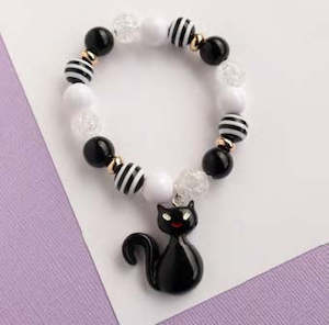 Halloween: Spooky Black Cat Elastic Bracelet