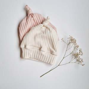 beanie: Top Knot Rib Beanie