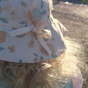 sunhat: Linen Sunhat - Summer Rose