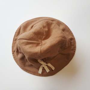 sunhat: Linen Sunhat - Toffee Sprinkle