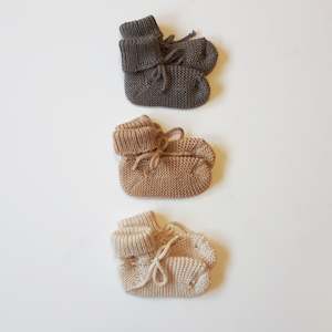 Autumn Winter 20: Merino Knit Booties - 6-12 months