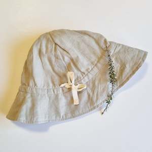 Spring Summer 20 21: Organic Linen Sunhat - Last ones - Seagrass