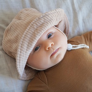 Spring Summer 21 22: Cord Bucket Hat - Macadamia