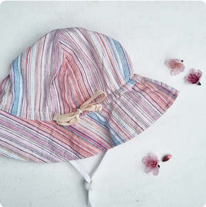 Linen Sunhat - Sunrise Stripe