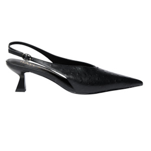 Kitten Heel: Hael & Jax Gimlet Ostrich Heel