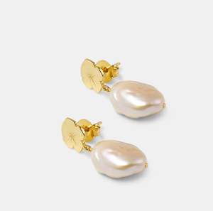 Jewellery: Brie Leon Marie Baroque Pearl Stud Earrings