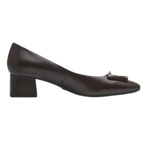 Heel: Tamari Leather Pumps, Mahogany Leather