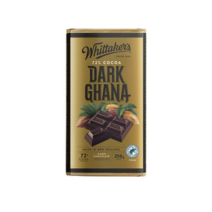 Whittakers 72% Dark Ghana Chocolate Block 250g - Lollies Online