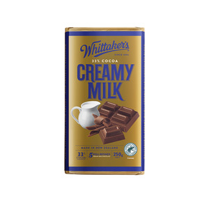 Whittakers Creamy Milk Chocolate Block 250g - Lollies Online