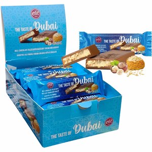 Elit Dubai Hazelnut Chocolate 24x 30g Bars - Best Before 03 October 2026 - Lollies Online