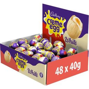 Cadbury White Creme Egg 48x40g - Short Date (Best Before 31 July 2026) - Lollies Online