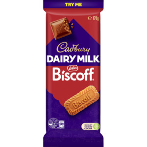 Products: Cadbury Biscoff Chocolate Block 170g - Lollies Online